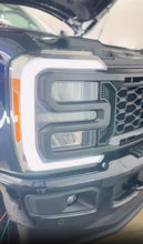 Load image into Gallery viewer, Pic of the Limitless C-Ring (DRL) and LED Front Turn Signal Strobe/Warning/Emergency Light kit that fits 2023-Present Ford Super Duty F250/F350 Alumiduty trucks