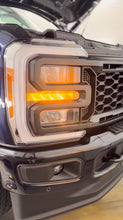 Load image into Gallery viewer, Pic of the Limitless LED Front Turn Signal Strobe/Warning/Emergency Light kit that fits 2023-Present Ford Super Duty F250/F350 Alumiduty trucks