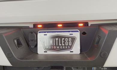 Video of the Limitless DRW Running Light and License Plate Light Strobe/Warning/Emergency Light kit that fits 2023-Present Ford Super Duty F250/F350 Alumiduty trucks 