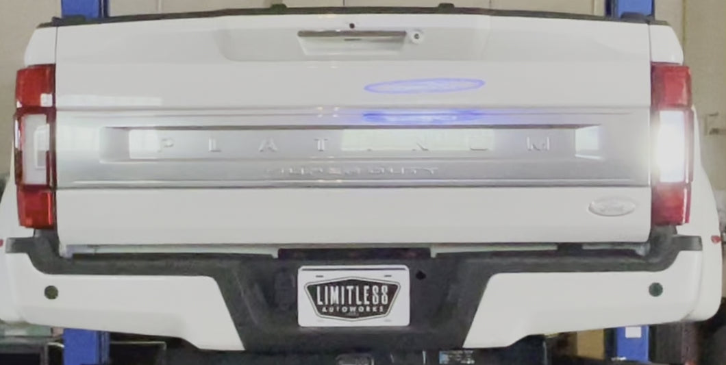 Video of the Limitless LED Reverse Strobe/Warning/Emergency Light kit that fits 2017-2019 Ford Super Duty F250/F350 trucks 
