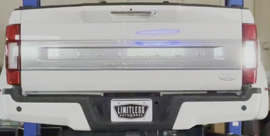 Video of the Limitless LED Reverse Light Strobe/Warning/Emergency Light kit that fits 2020-2022 Ford Super Duty F250/F350 trucks 