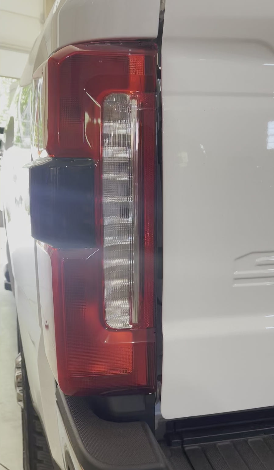 Video of the Limitless LED Reverse Light Strobe/Warning/Emergency Light kit that fits 2023-Present Ford Super Duty F250/F350 Alumiduty trucks 